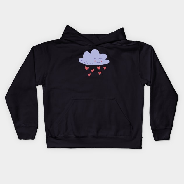 Happy Rain Cloud Kids Hoodie by Alexandra Franzese